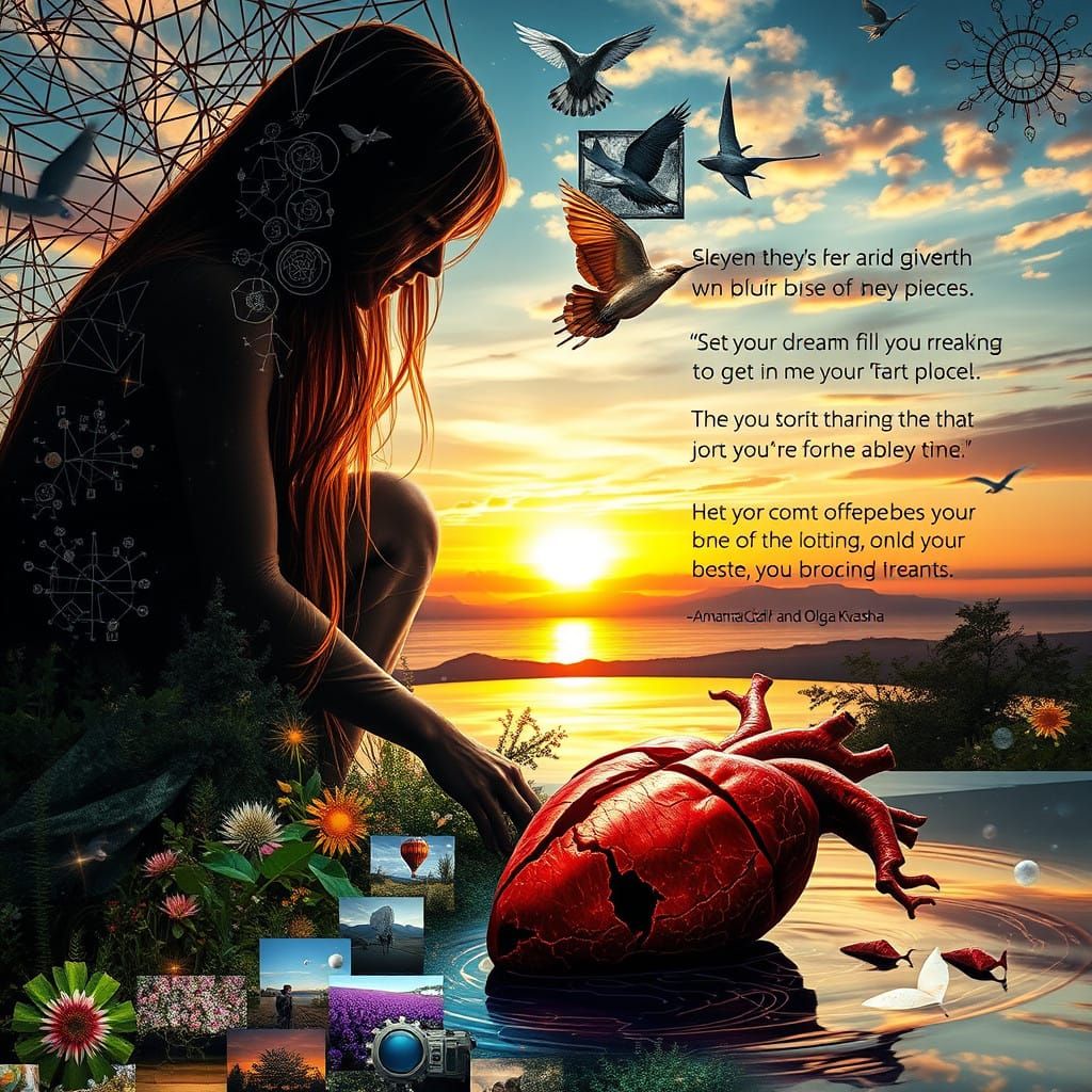 Surreal Bioart Collage Capturing Strength and Resilience