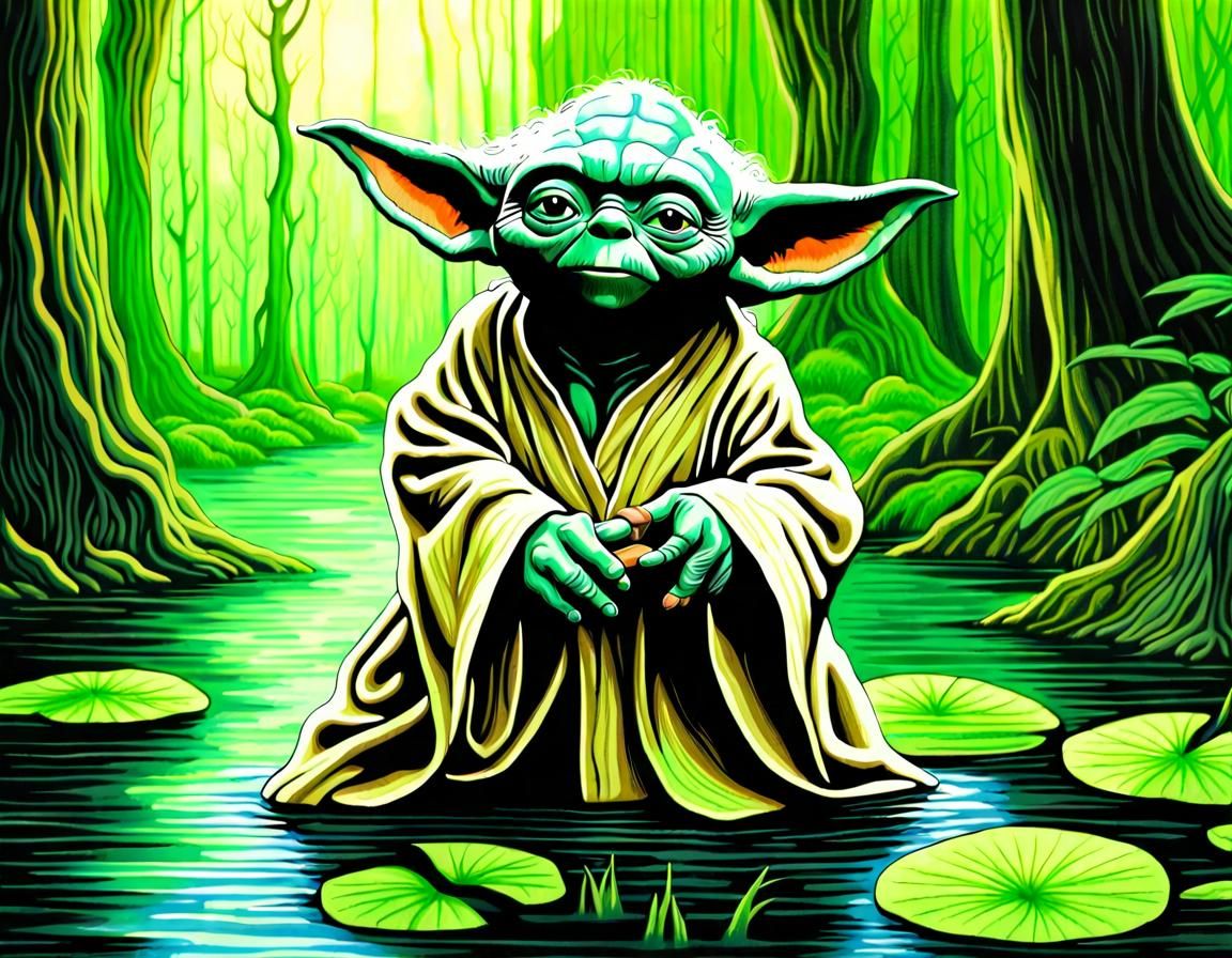 Yoda on Dagobah