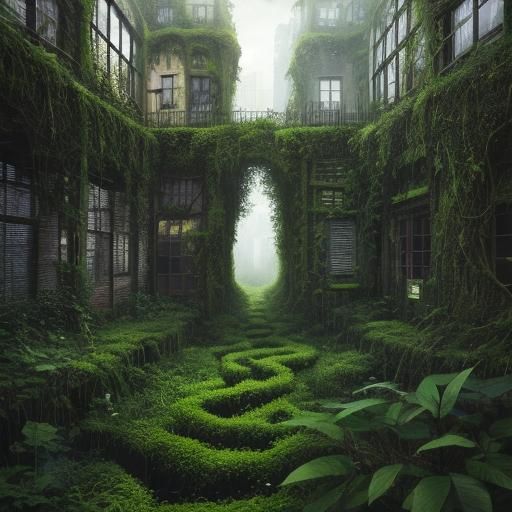 City Overgrown: Vines and Moss Take Over