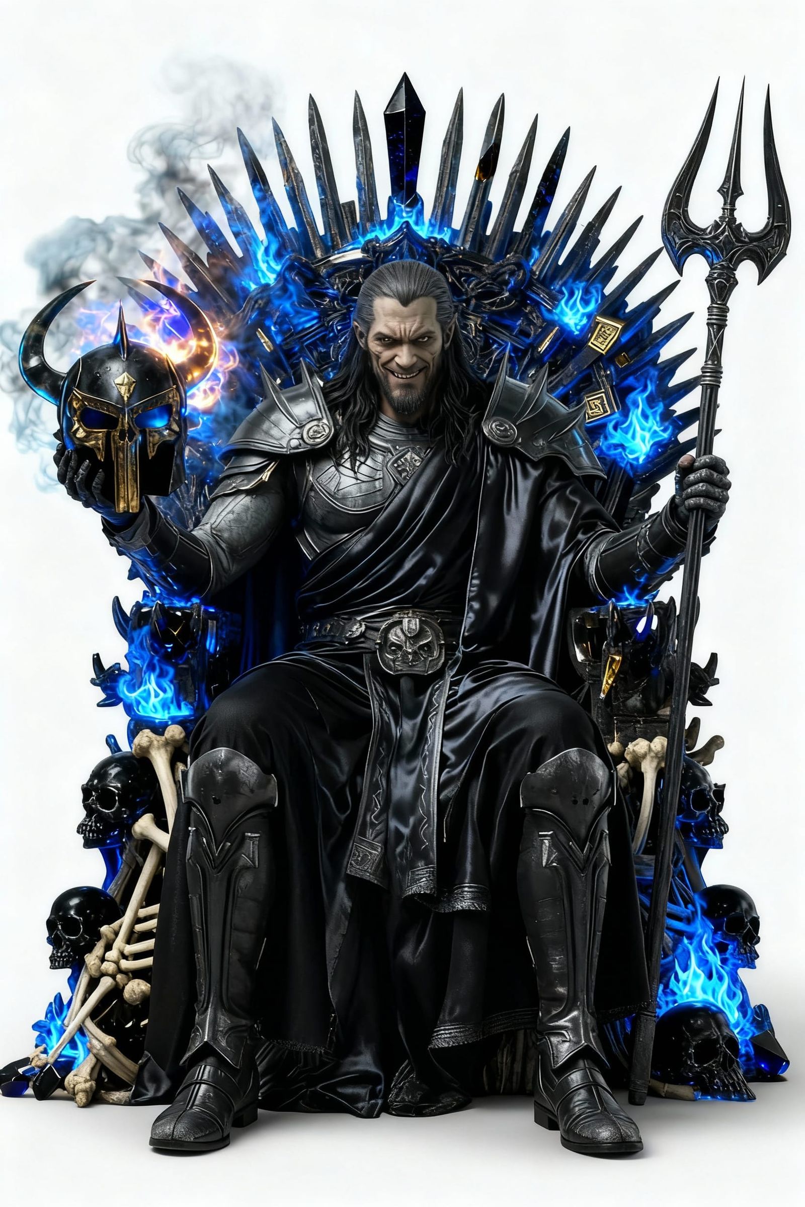 Hades, God of the Underworld, Seated on Bone Throne