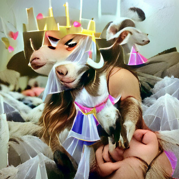 Goat Princess Digital Illustration