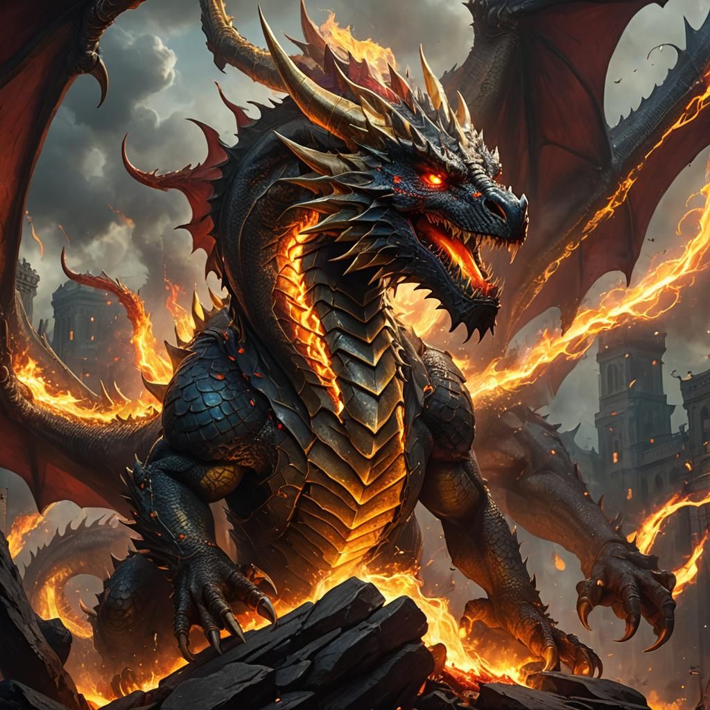 Majestic Lightning Dragon Concept Art