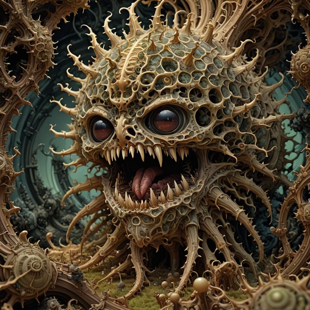 Fractal Humanoid Figure in Mandelbulb Madness Style