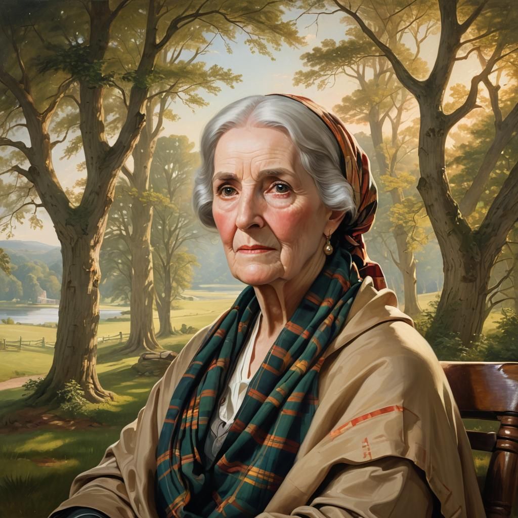 American Neoclassical Portrait of Scottish Woman