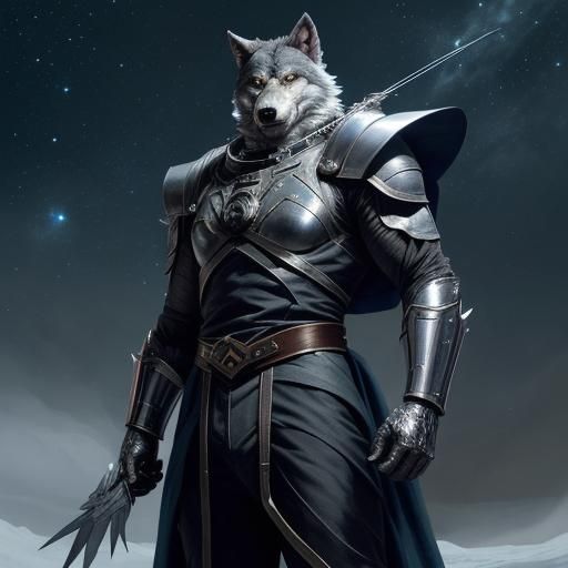 Man-Wolf as Stargod in Scale Mail Armor