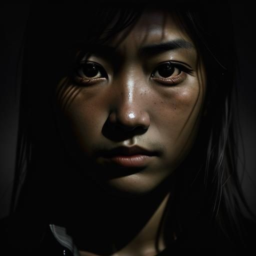 Dramatic Silhouette Portrait with Ambient Lighting