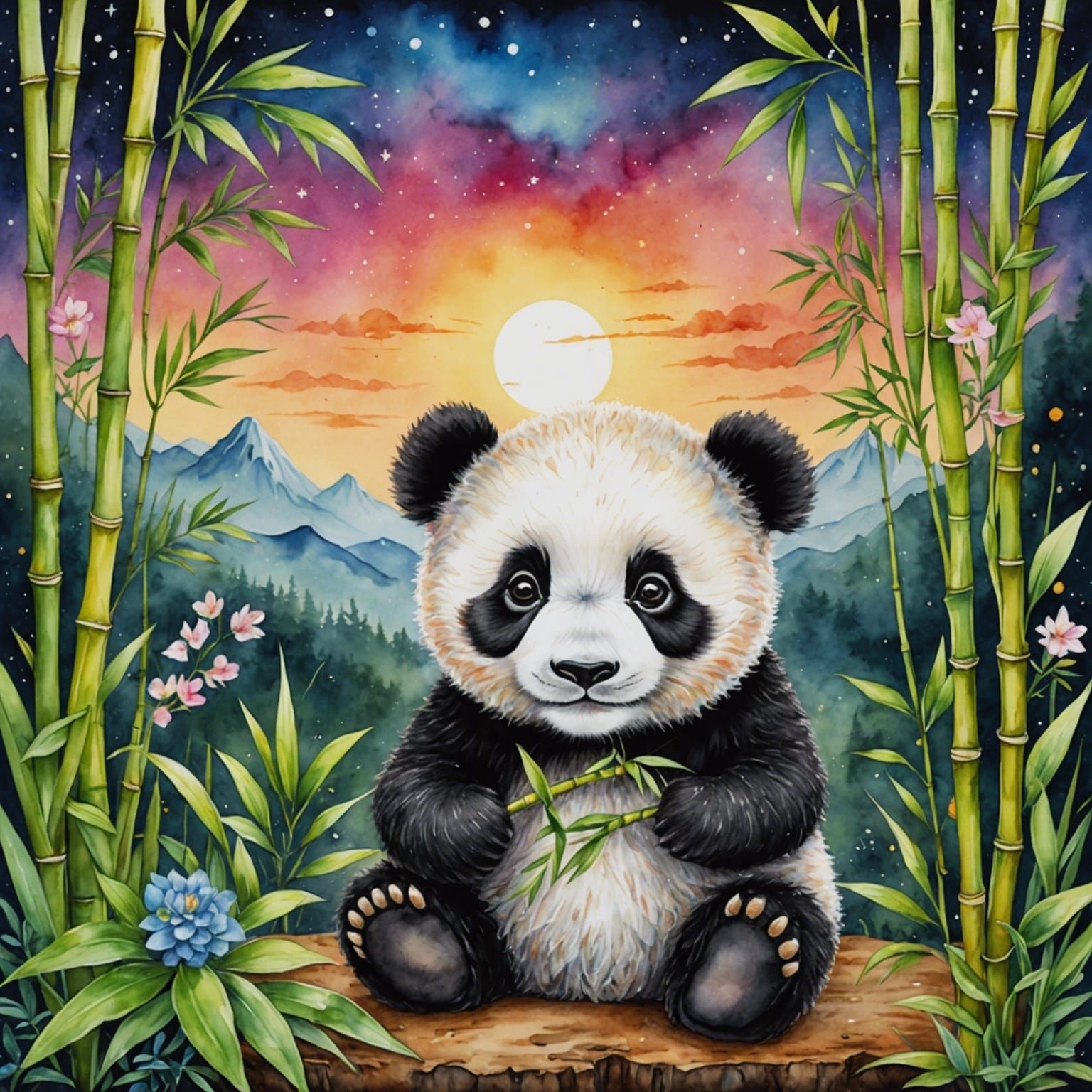 A Panda painting