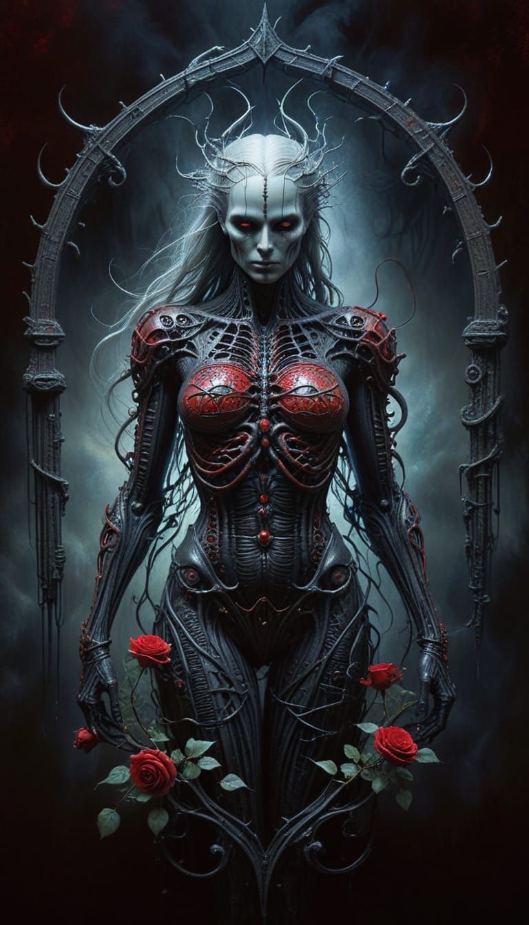 Ethereal Pearlescent Heart in Eerie Bioluminescent Mist