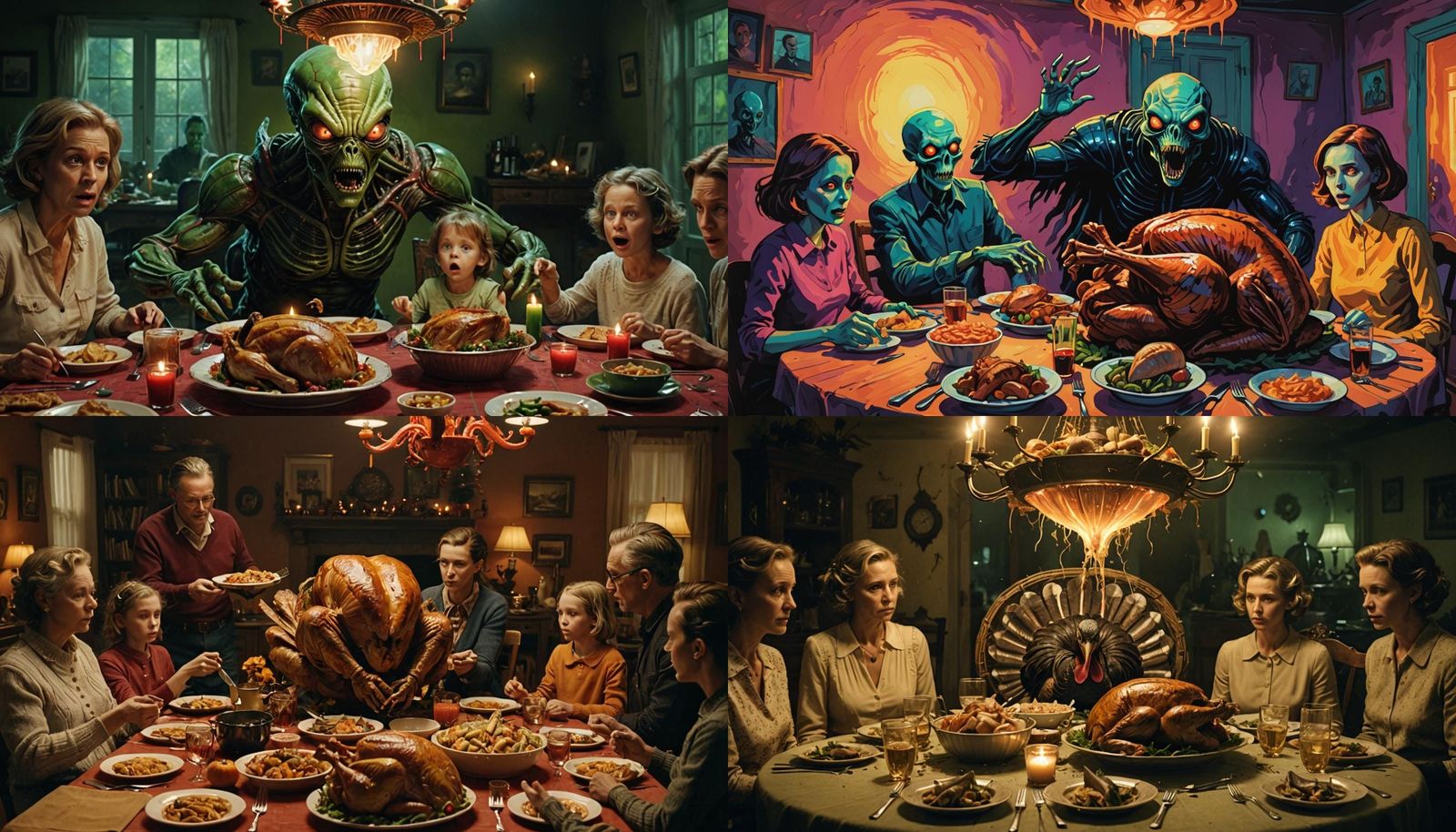 Thanksgiving Horror: Alien Emerges from Turkey