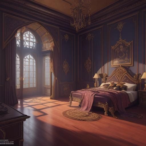 Fantastical Royal Room in Detailed Matte Painting