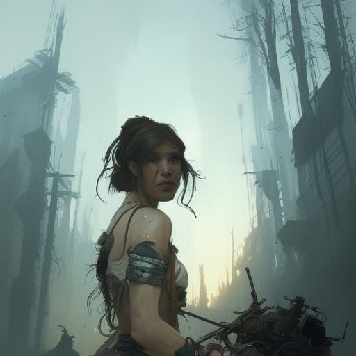 Post-Apocalyptic Wonderland Portrait in Unreal Engine 5
