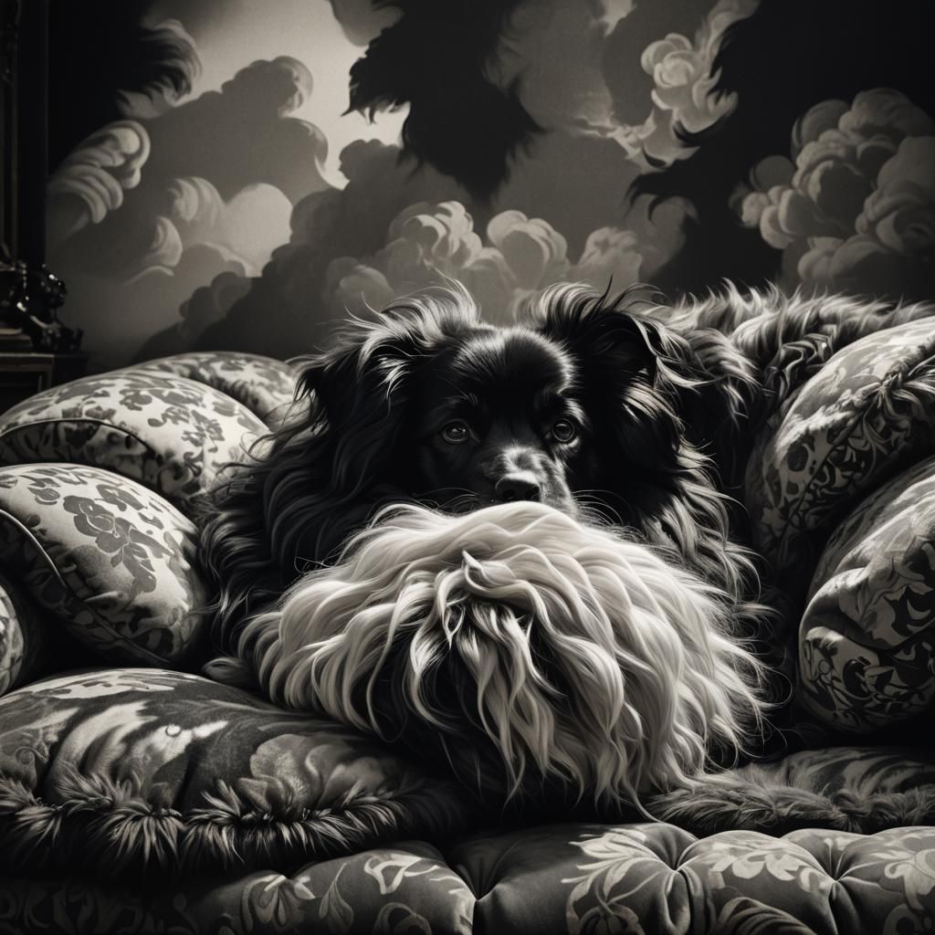Dog Sleeping: Cinematic Digital Matte Painting