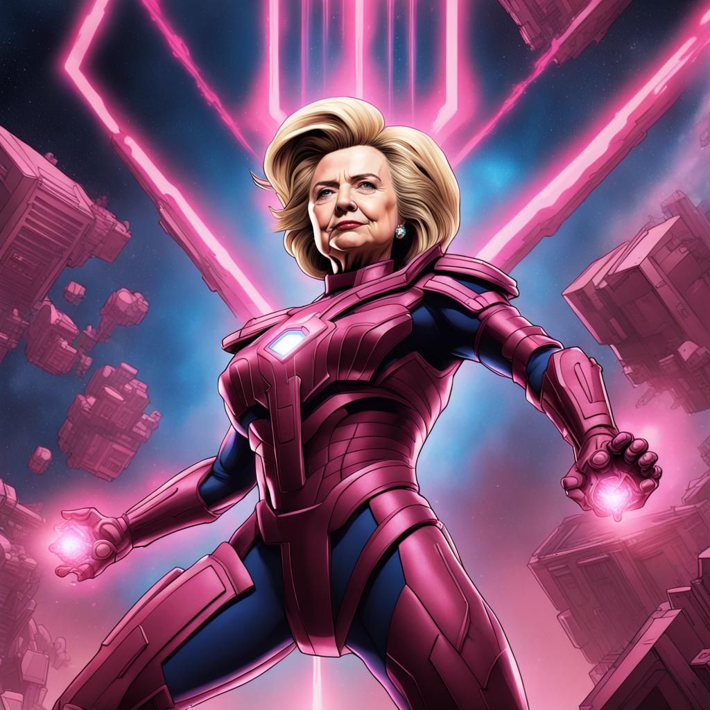 Hilary Clinton as Marvel's Galactus