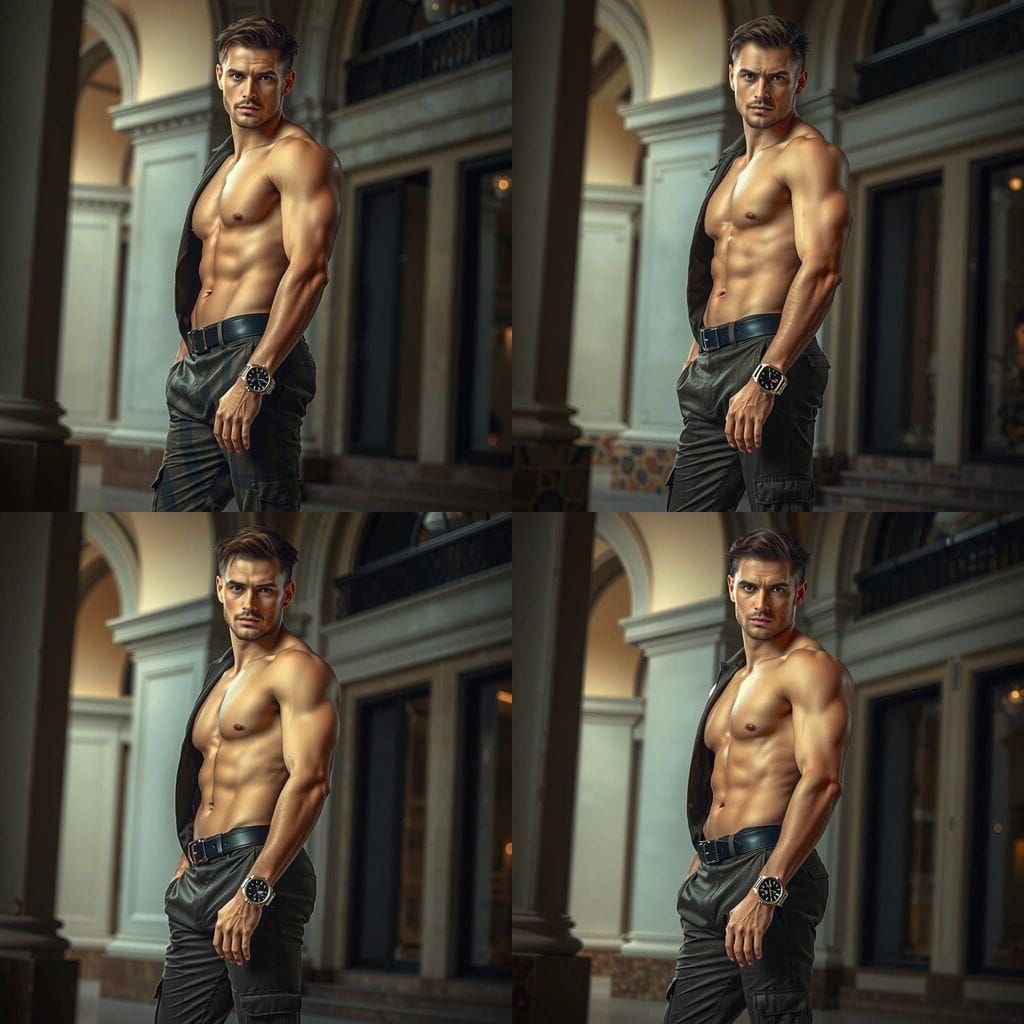 Handsome Male Model in High-Fashion Editorial Photography