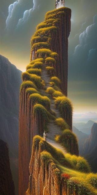 Surreal Stairway to Heaven Digital Masterpiece