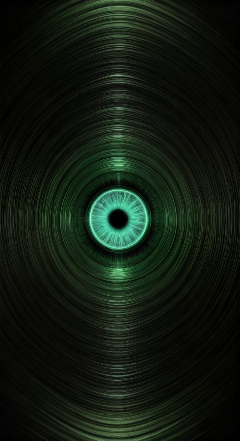 Surreal Emerald Eye: Morbid Romanesque Tessellation