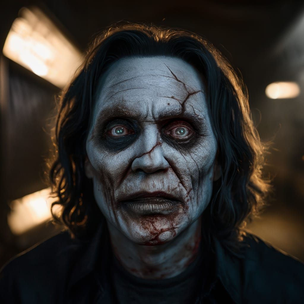 Eerie Portrait of Evil Dead Character