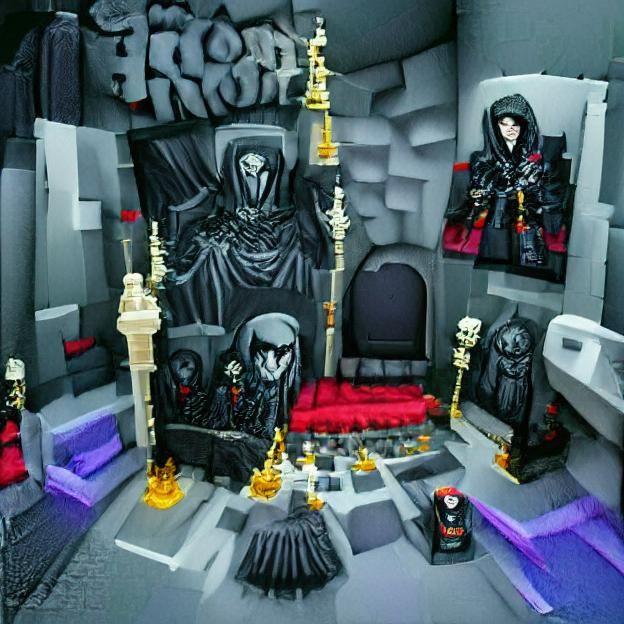Grim Reaper's Eerie Throne Room