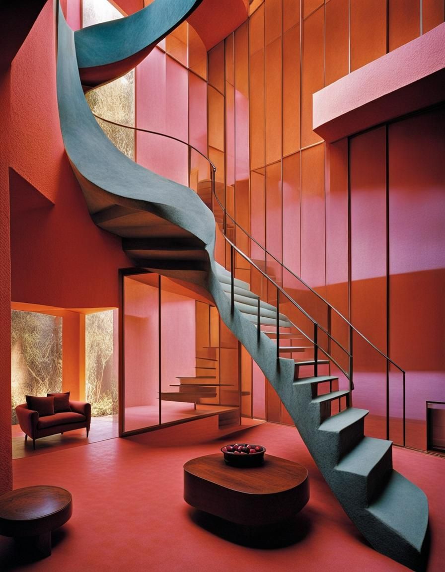 Luis Barragan Inspired House Interior Photograph