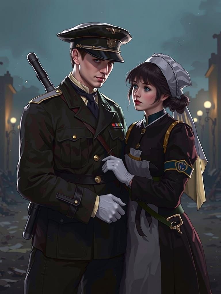 Wartime Love Amidst Desolate Italian Landscape in a Haunting...