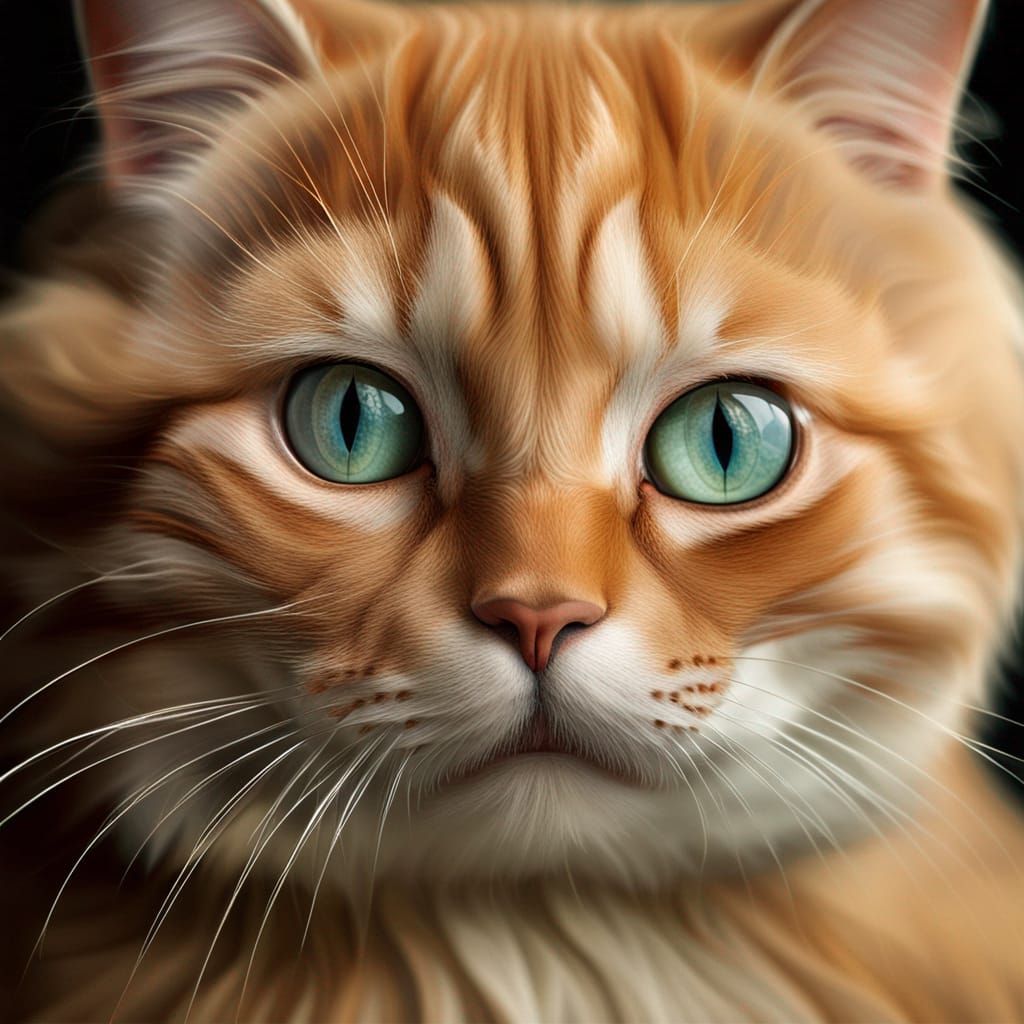 Professional Cat Portrait in Studio Lighting