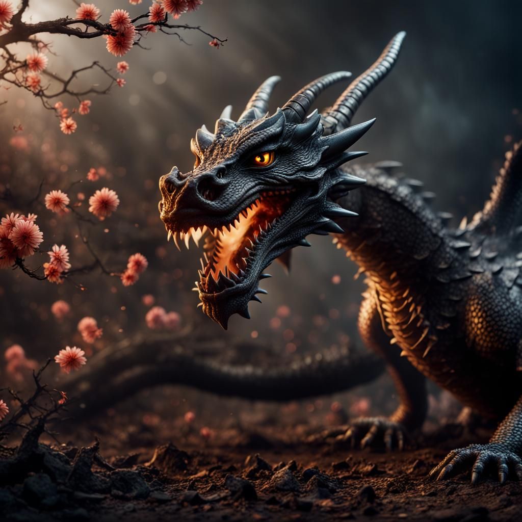 Dragon's Leap: Ultra-Realistic Fantasy Photography