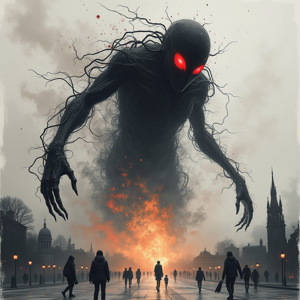 Sinister Google Logo Sketch in Fantasy Style