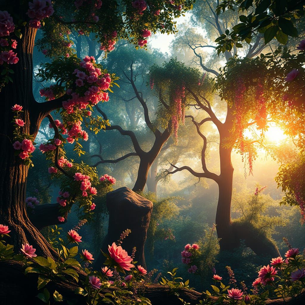 Spring Awakening in a Fantastical Forest