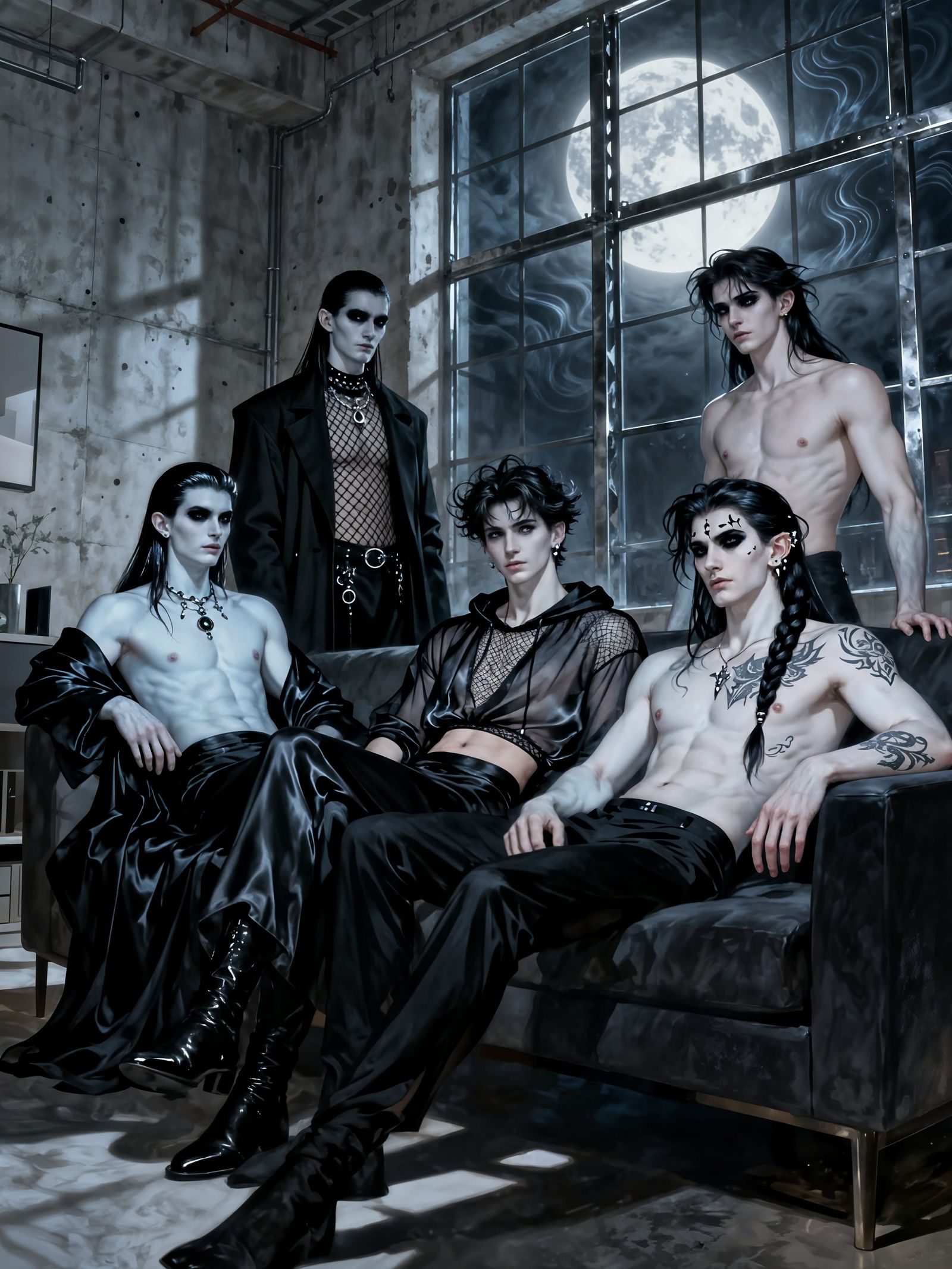 Otherworldly Brothers in Modern Apartment