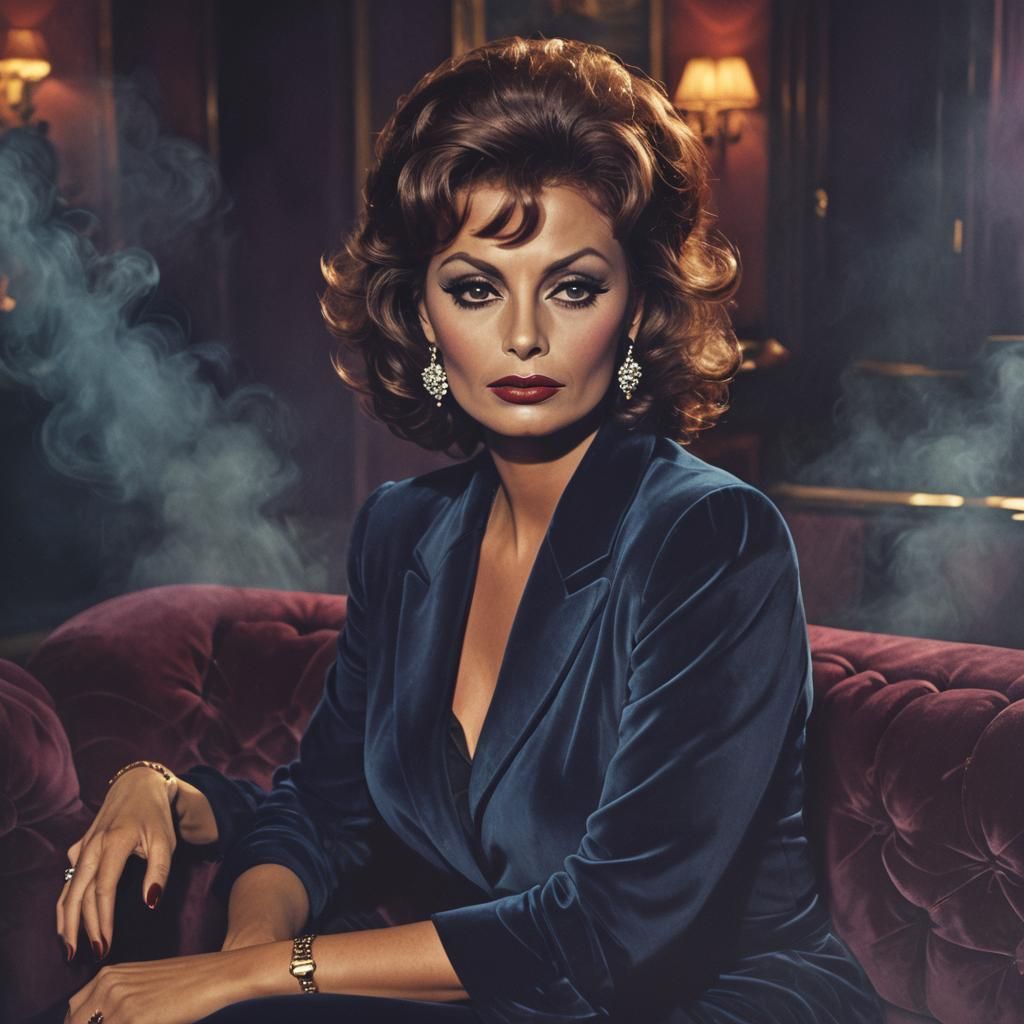 Sophia Loren in Film Noir Glamour