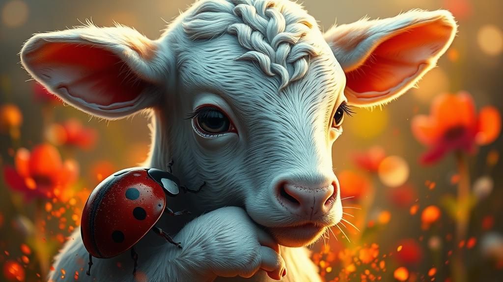 Dairy Creature Hugs Ladybug: Detailed Concept Art