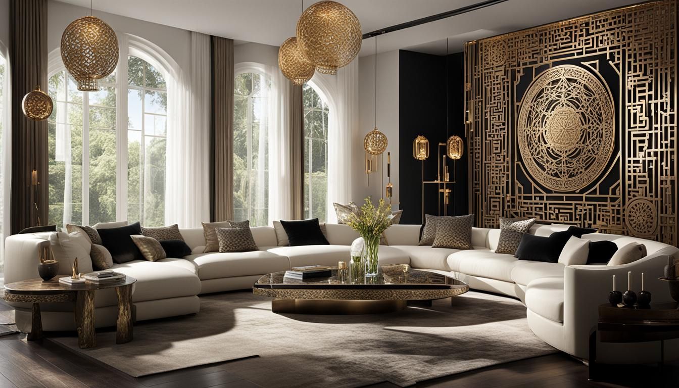 Modern Interior Design with Symbolic Enochian Script