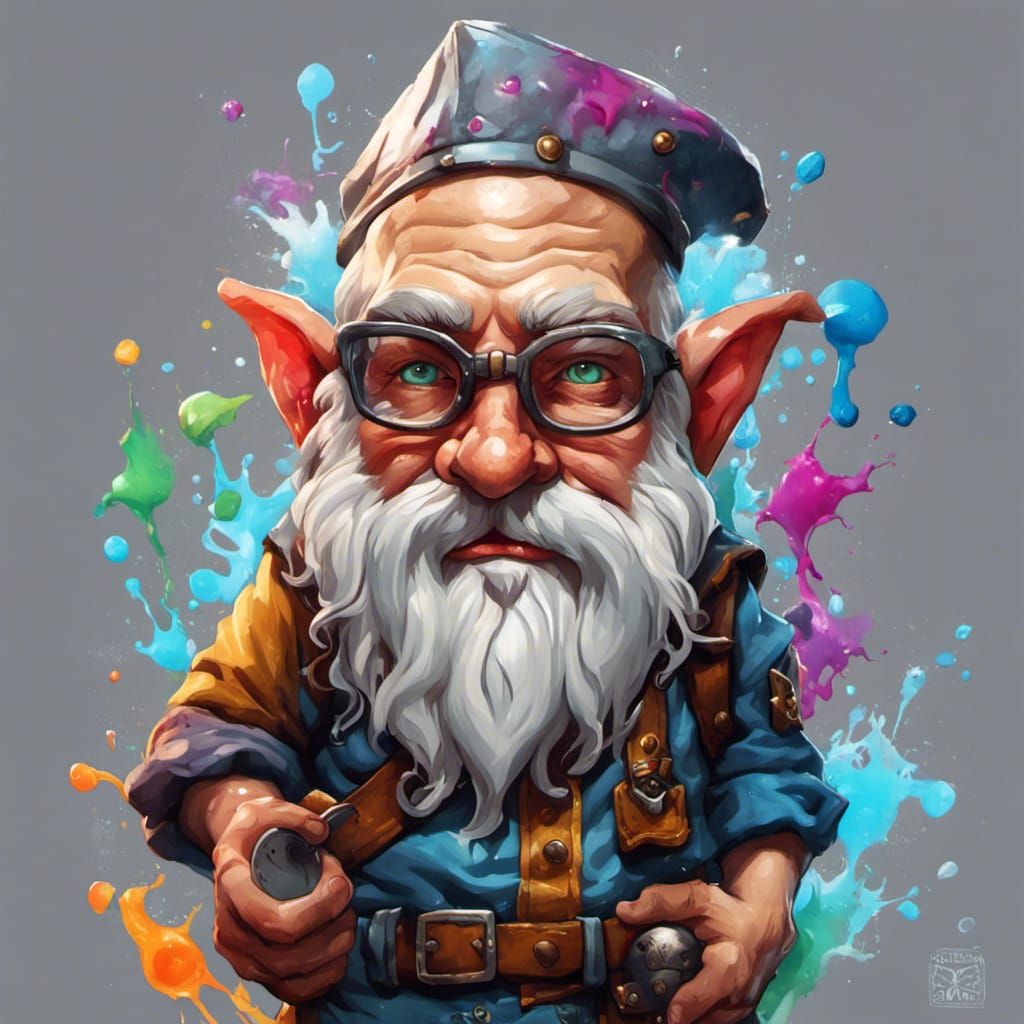 Gnome Artificer in Graffiti Art Style