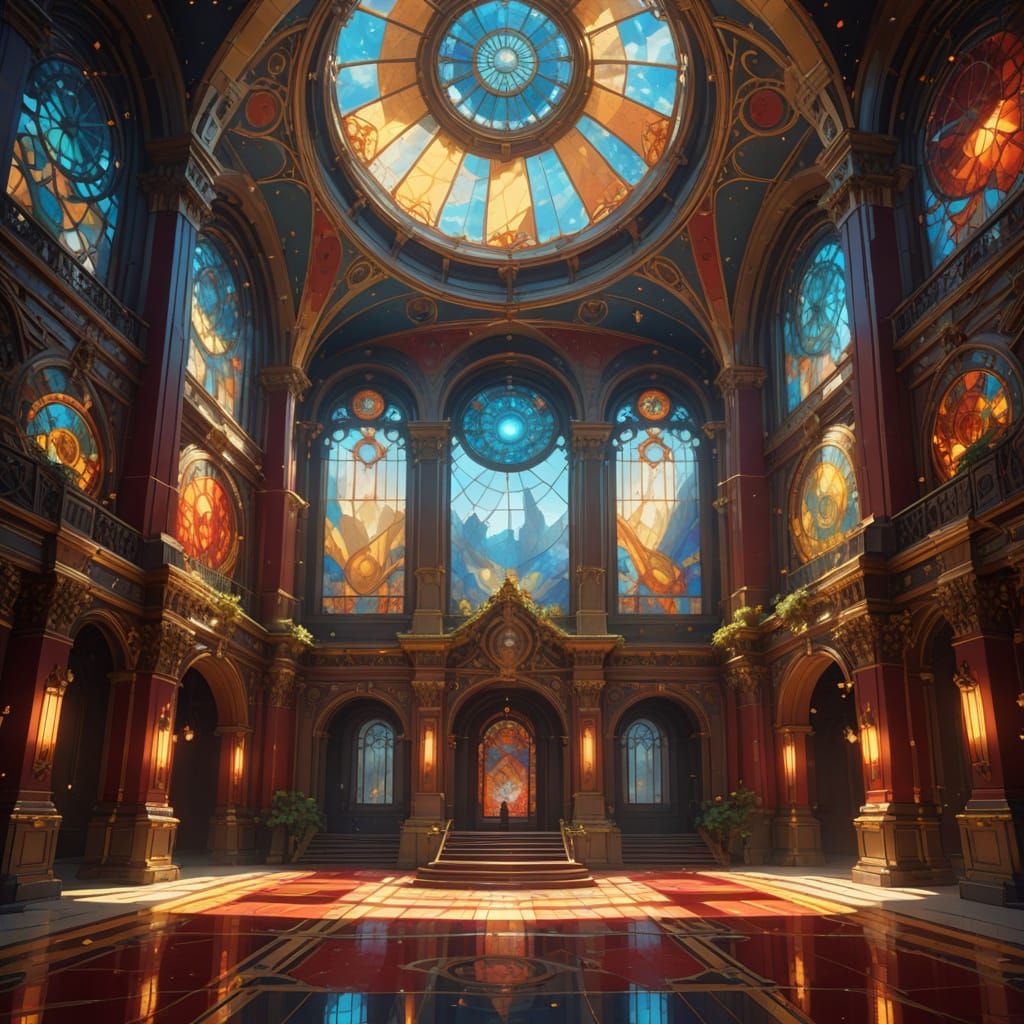 Midway Trial Hall Interior in Unreal Engine 5