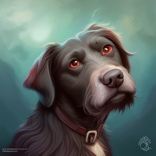 Hyperdetailed Portrait of Mr Pickles in Art Nouveau Style