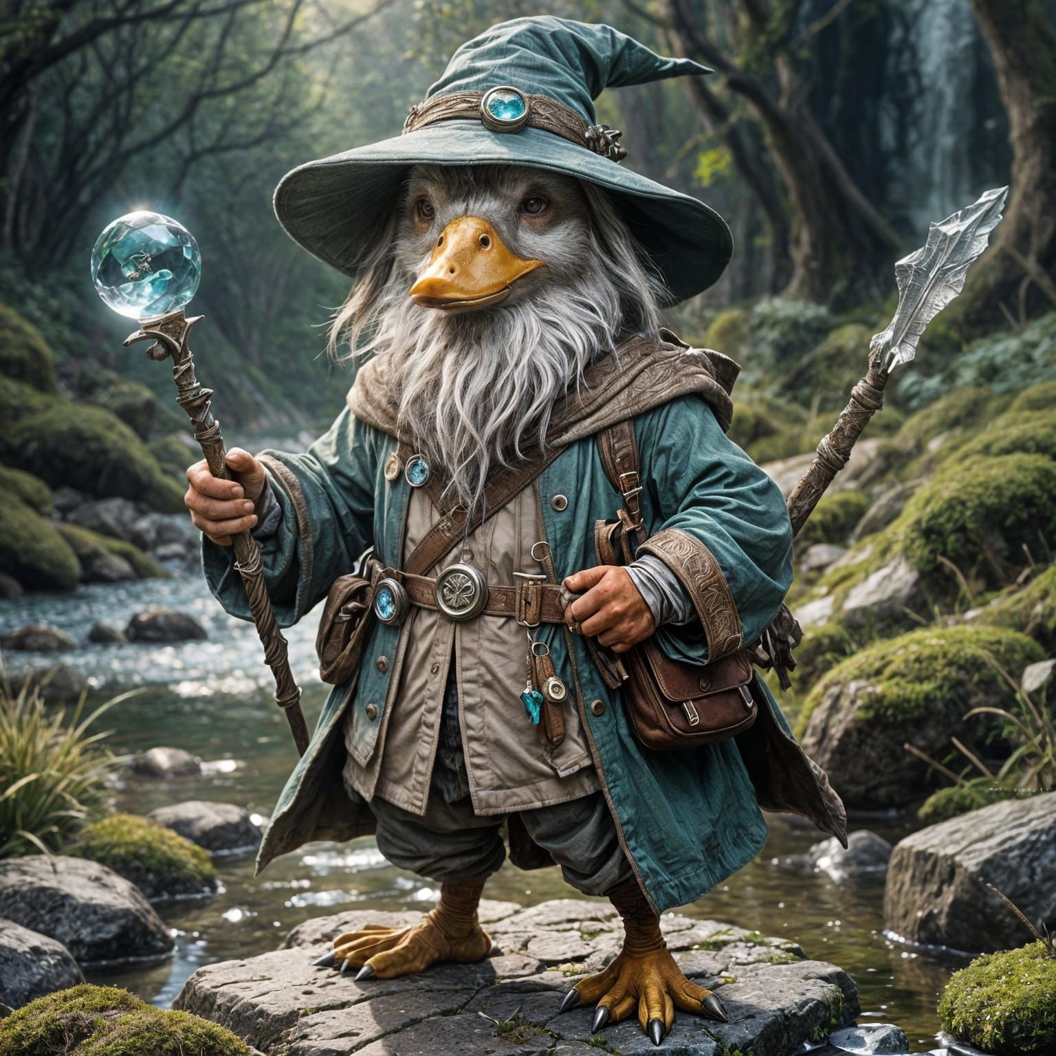 Duckling Gandalf: Fantasy Adventure Portrait