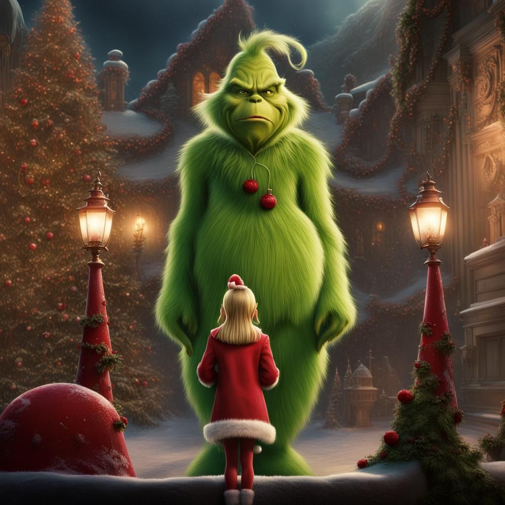 Cindy Lou Who and the Grinch: Digital Matte Painting
