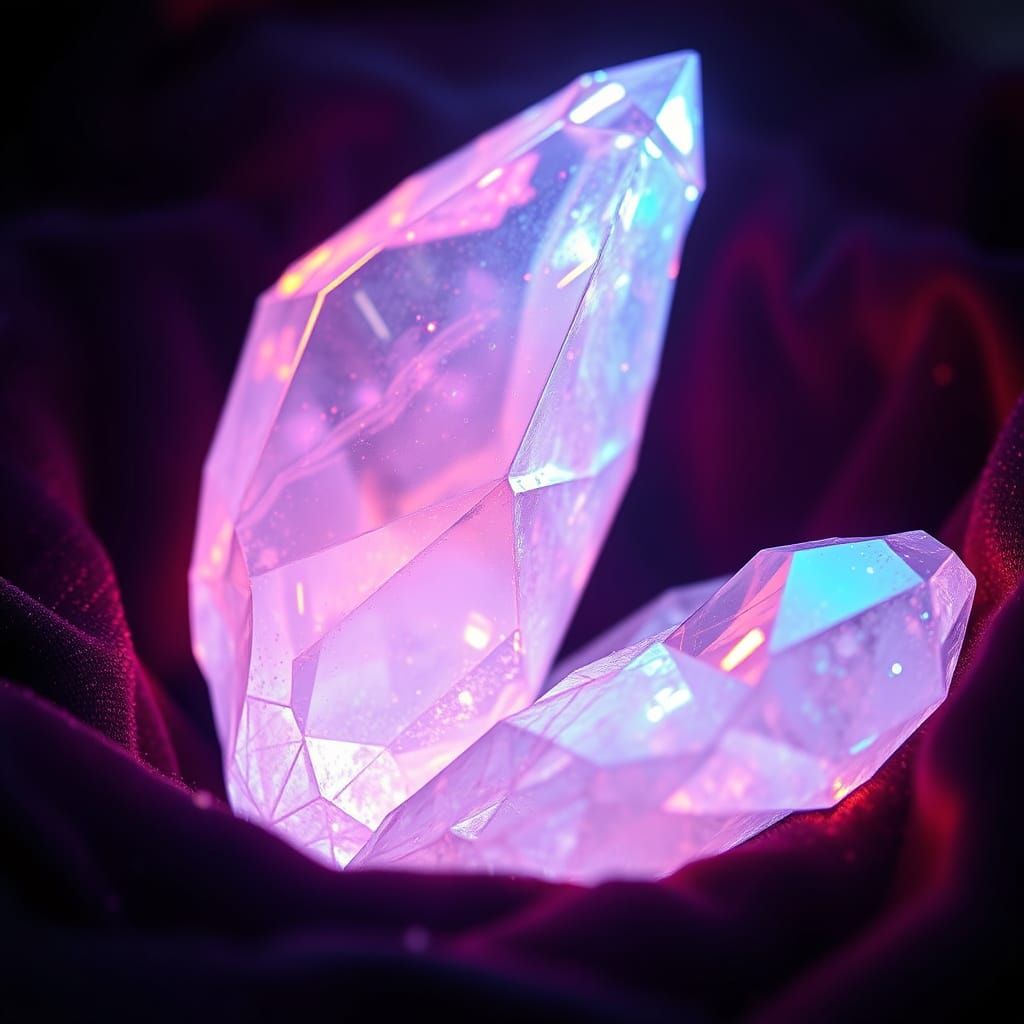 Glowing Crystal Shard in Ethereal Digital Art Style