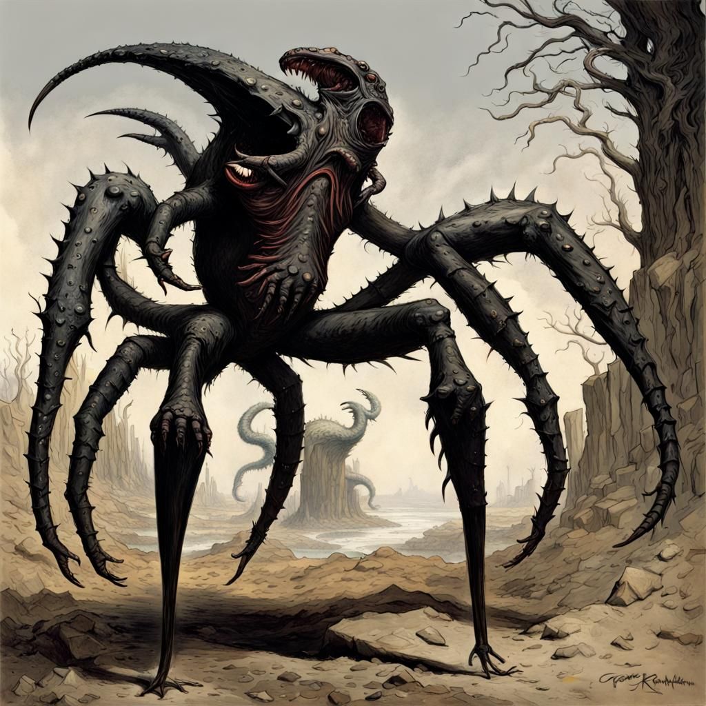 Nightmarish Daemon Fusion: A Greg Rutkowski Horror