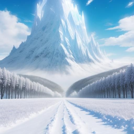 Majestic Mystical Landscape of Ice Crystals