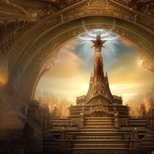 Epic Divine Hand in Digital Matte Painting