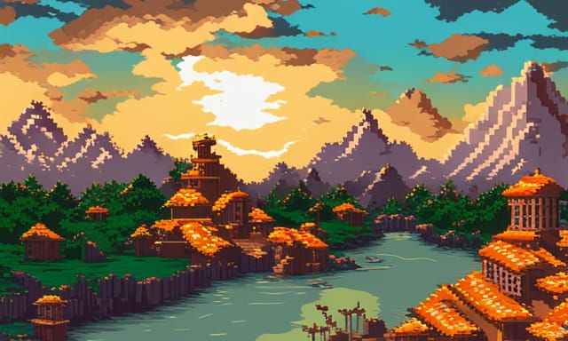 16 bit style landscape