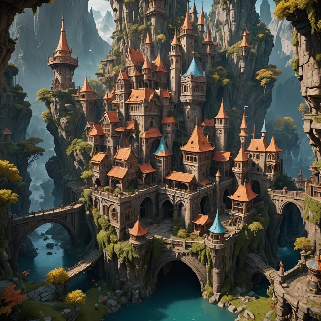 Fantastical Matte Painting in Deep Color