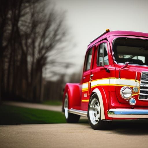 Classic Opel Blitz Fire Department Car