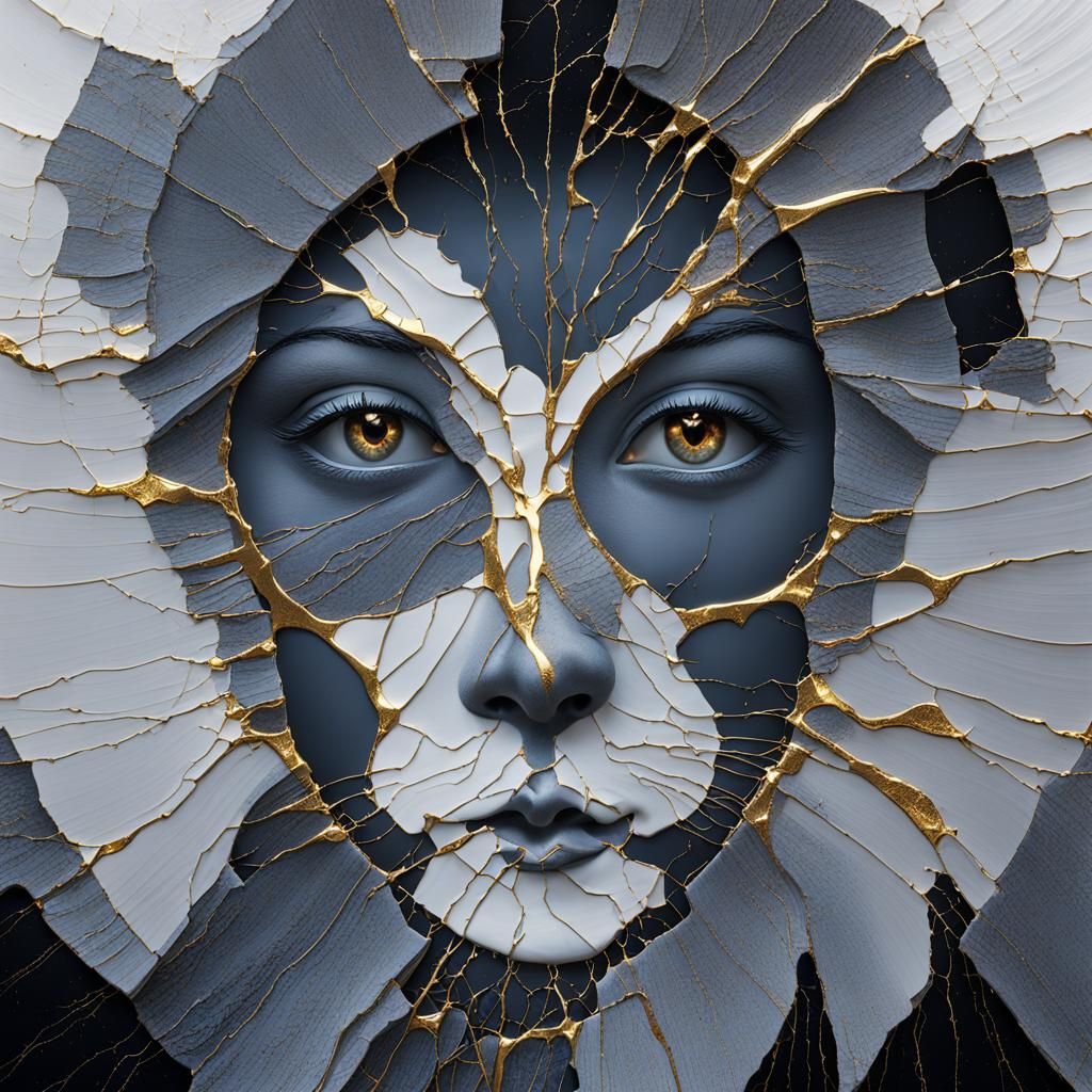 Kintsugi Concept: Healing Through Golden Light