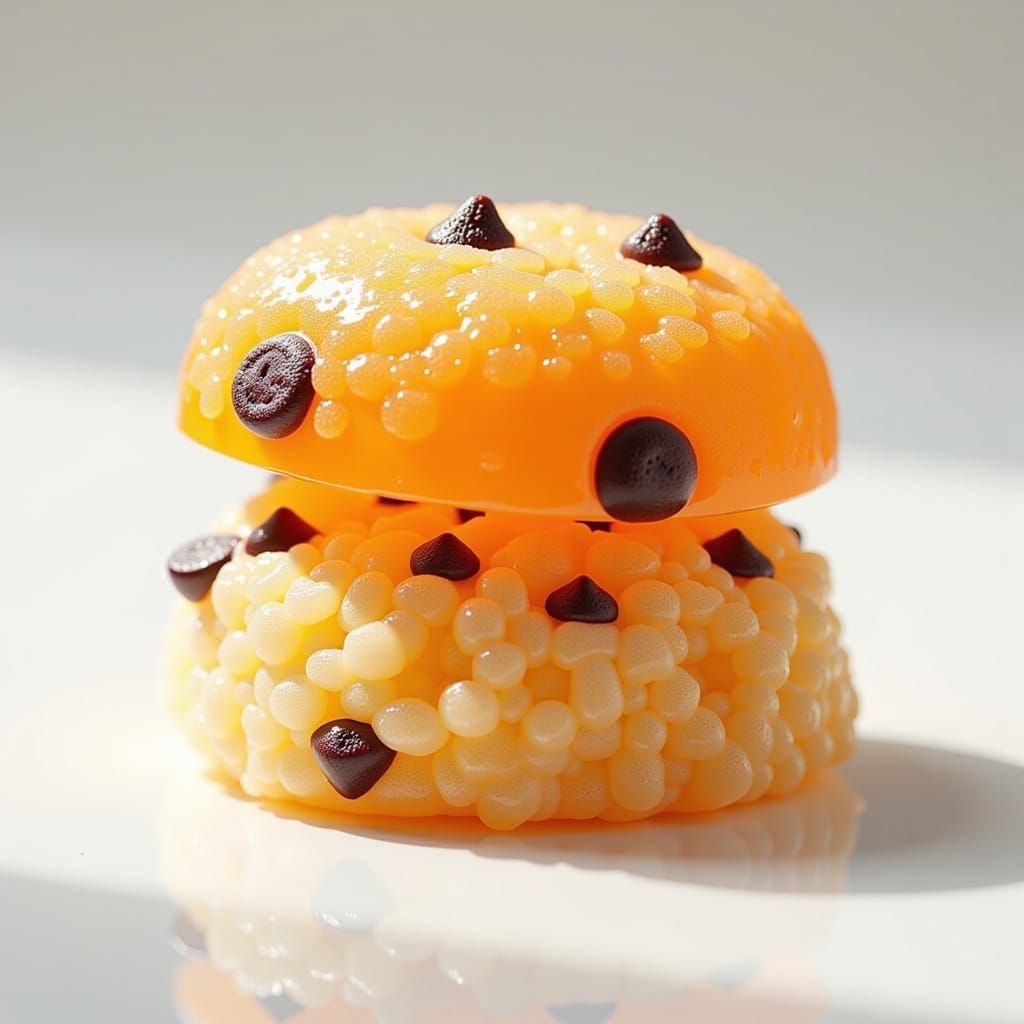 Fruit Gummy Cookie: Minimalist Still Life Art