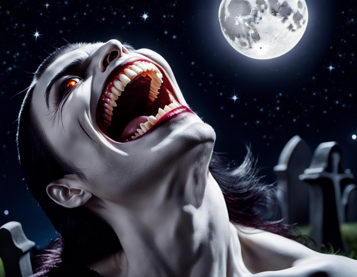 Laughing at the Full Moon by Per.