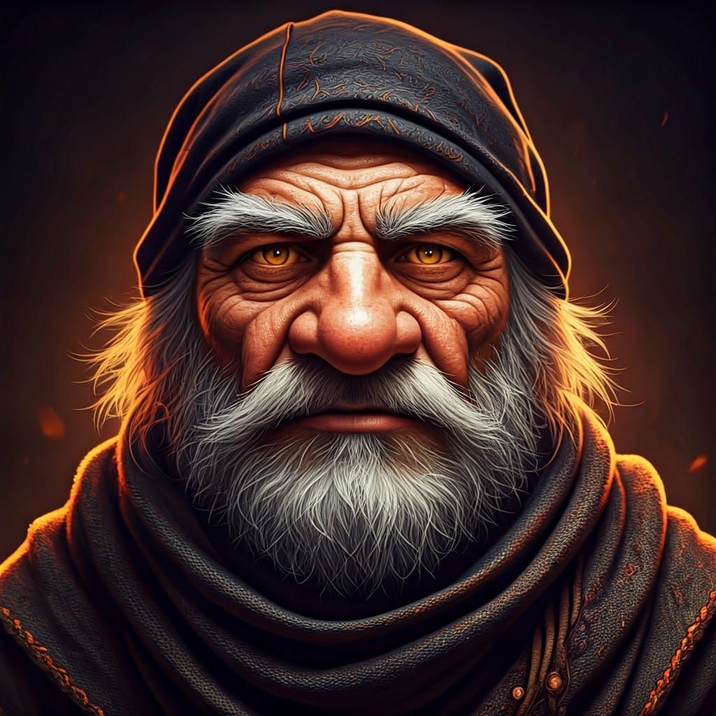 Mystical Gnome Warlock in Earthy, Ancient Splendor