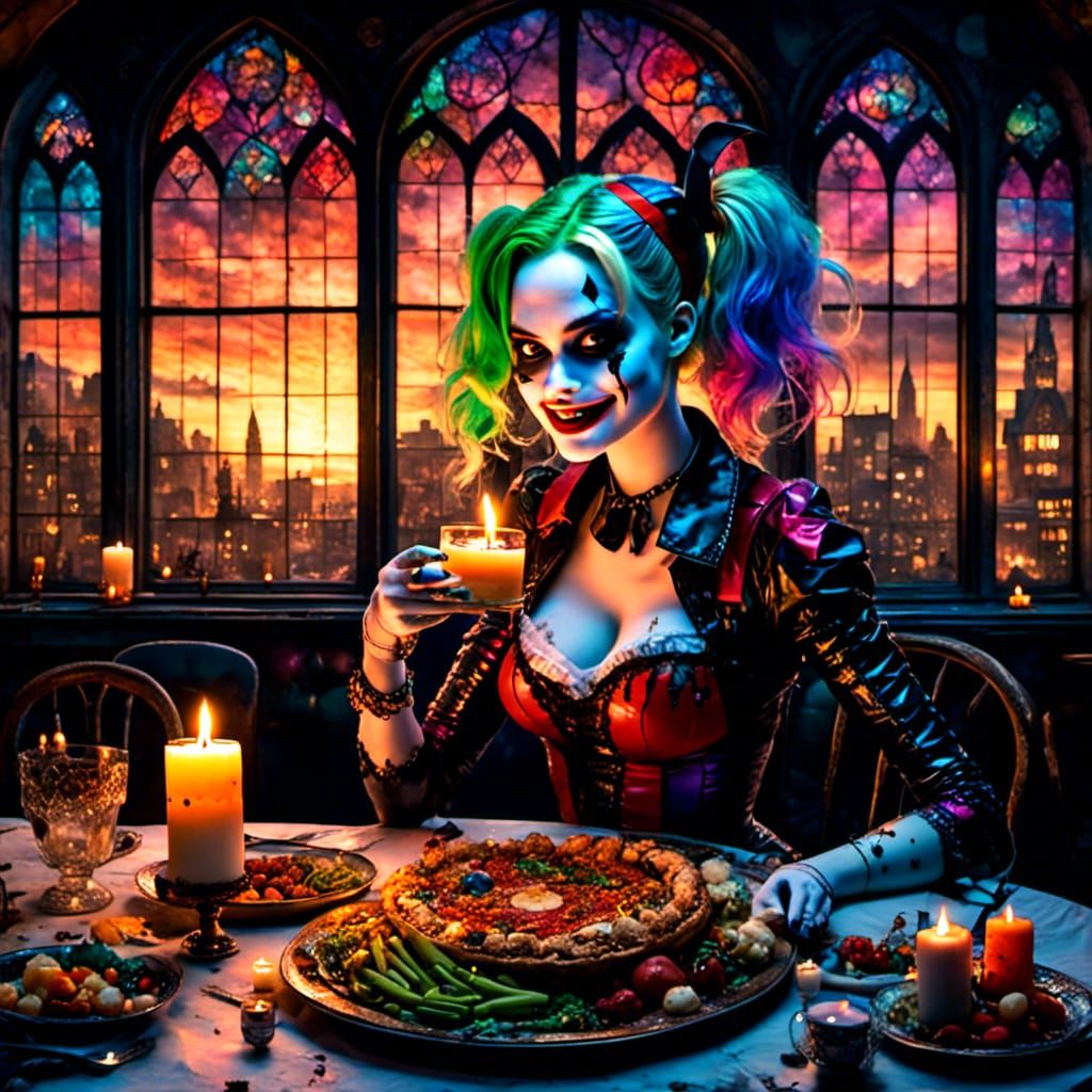 Harley Quinn Candlelit Dinner in Gotham, Hyperkraximalism