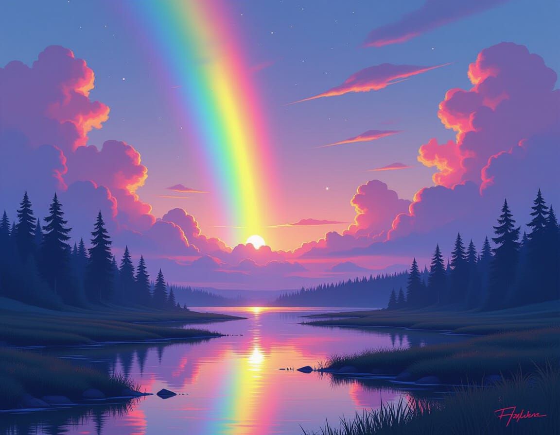 Dazzling Iridescent Rainbow Hues